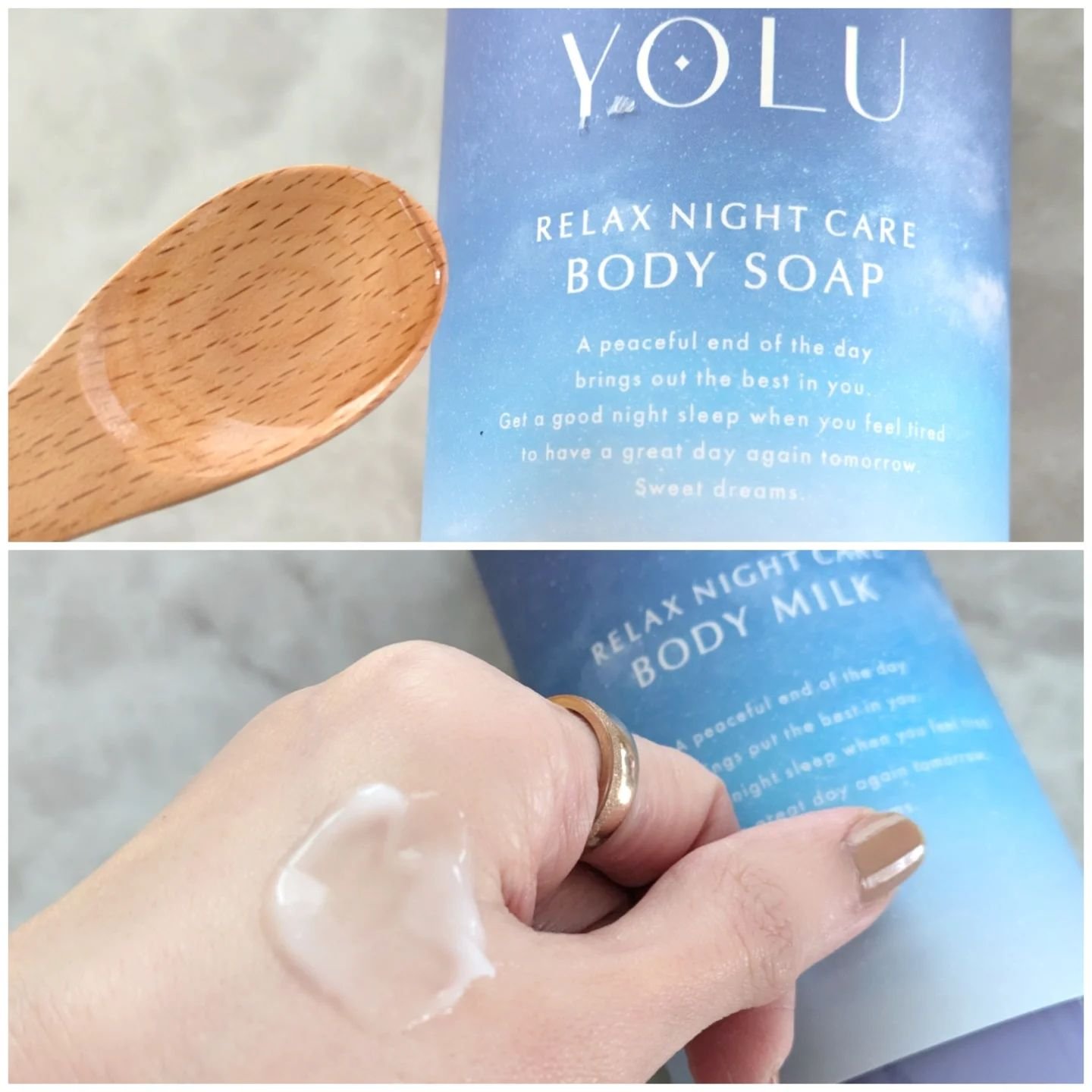 リラックスナイトケアボディミルク/YOLU/ボディミルクを使ったクチコミ（2枚目）