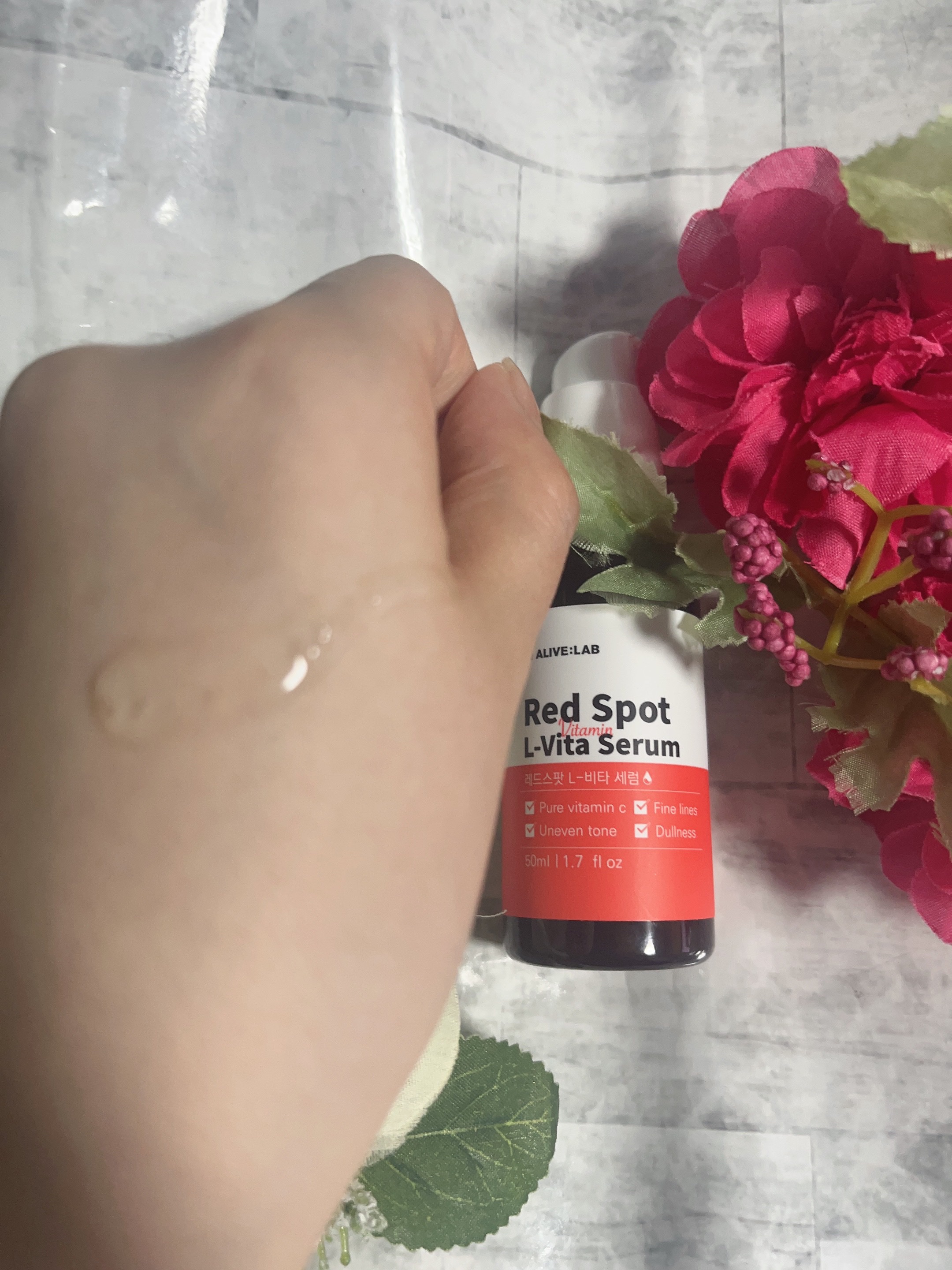 レッドスポット L-ビタセラム/Alive:Lab/美容液を使ったクチコミ（2枚目）