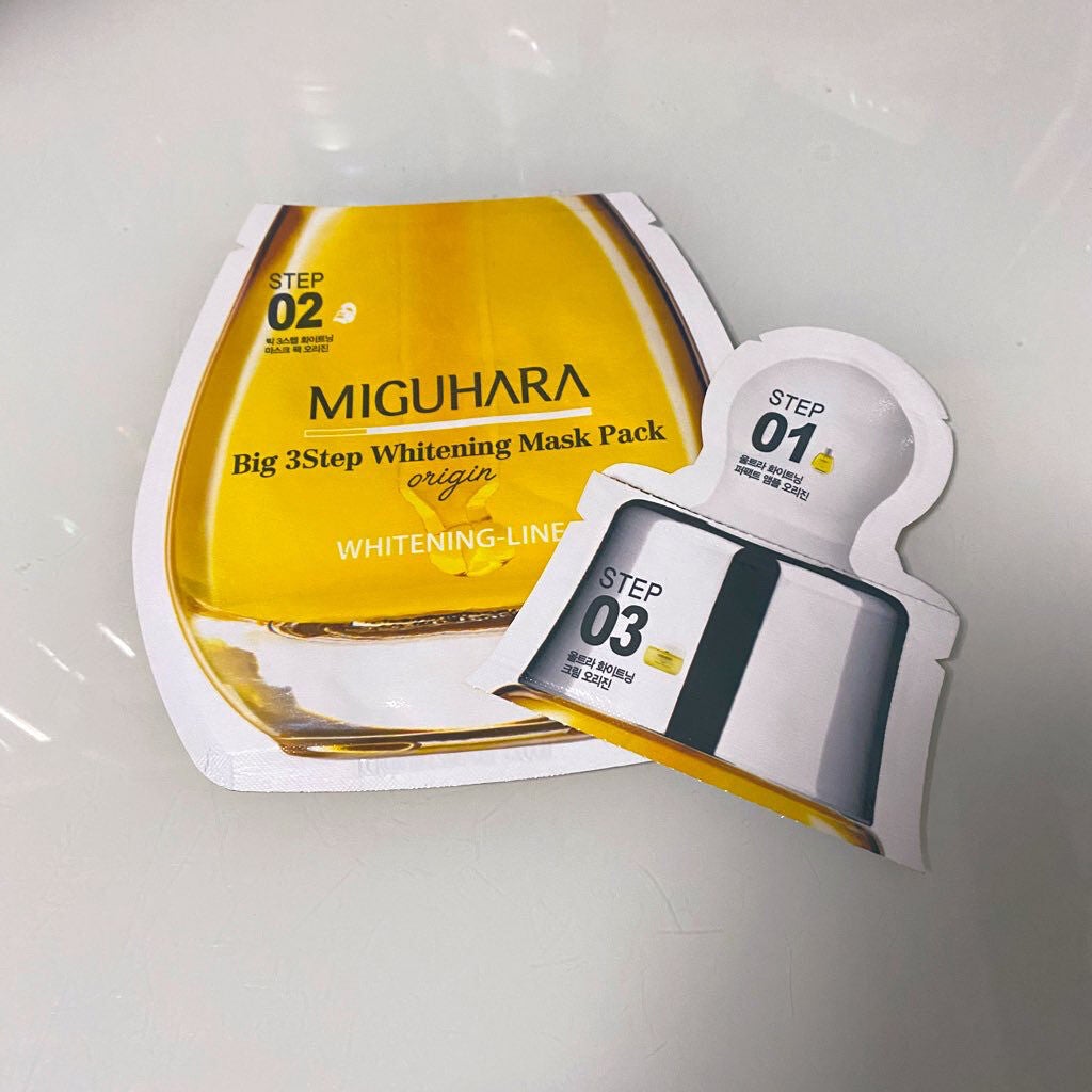 Big3 Step Whitening Mask Pack/MIGUHARA/シートマスク・パックを使ったクチコミ(1枚目)