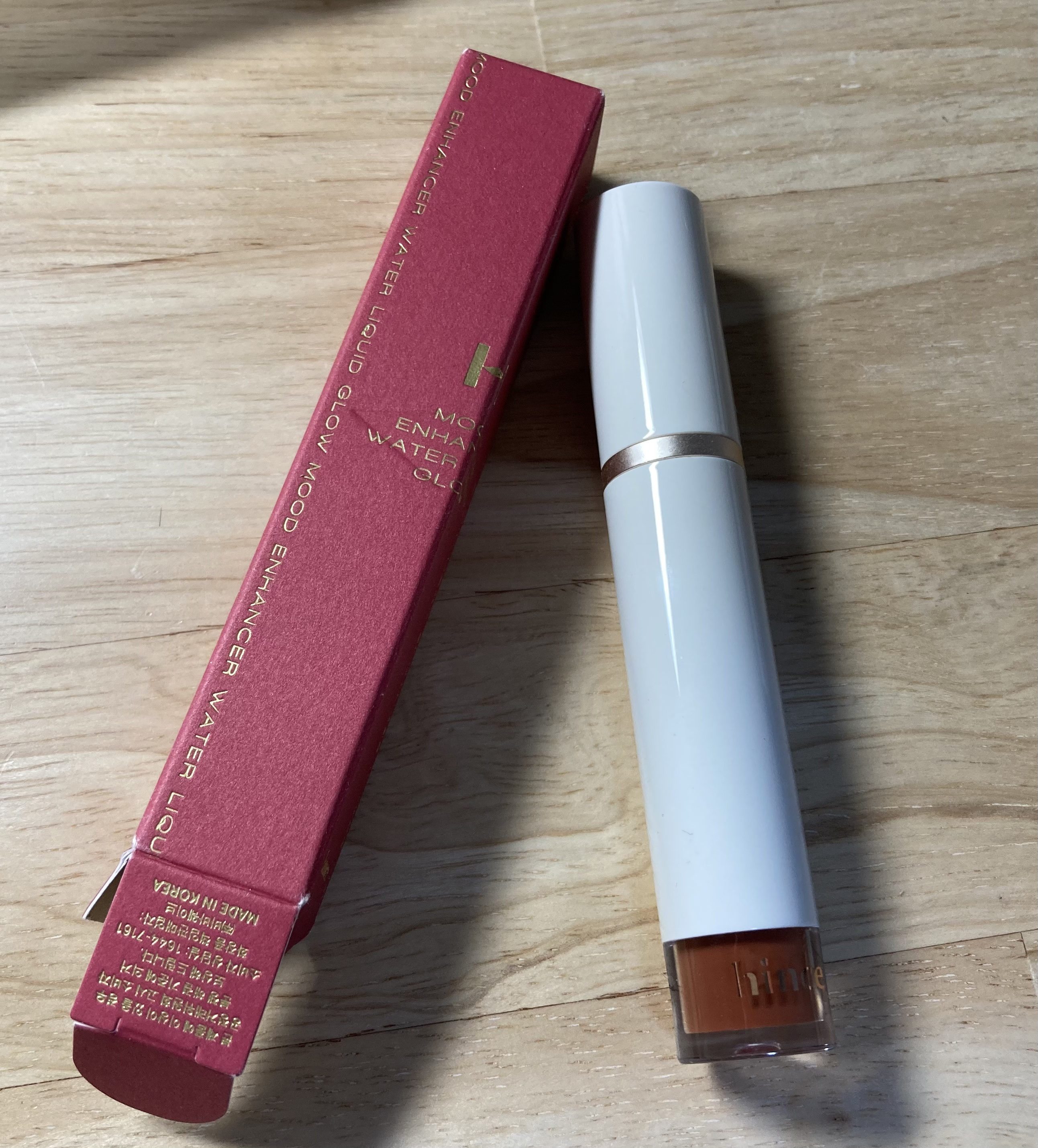 ムードインハンサーウォーターリキッドグロウ W007 ギフティッド/hince/口紅を使ったクチコミ（1枚目）