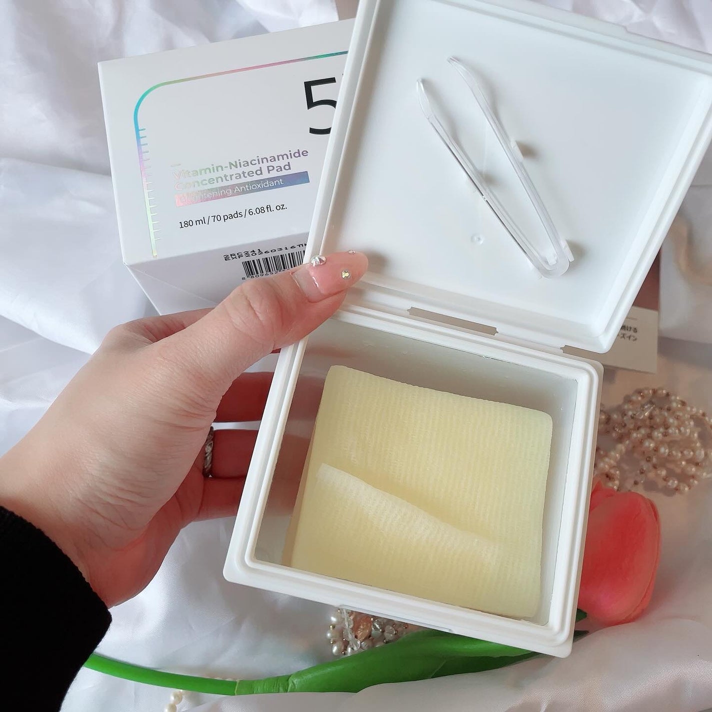 5番 白玉グルタチオンCフィルムパッド/numbuzin/トナーパッドを使ったクチコミ(2枚目)