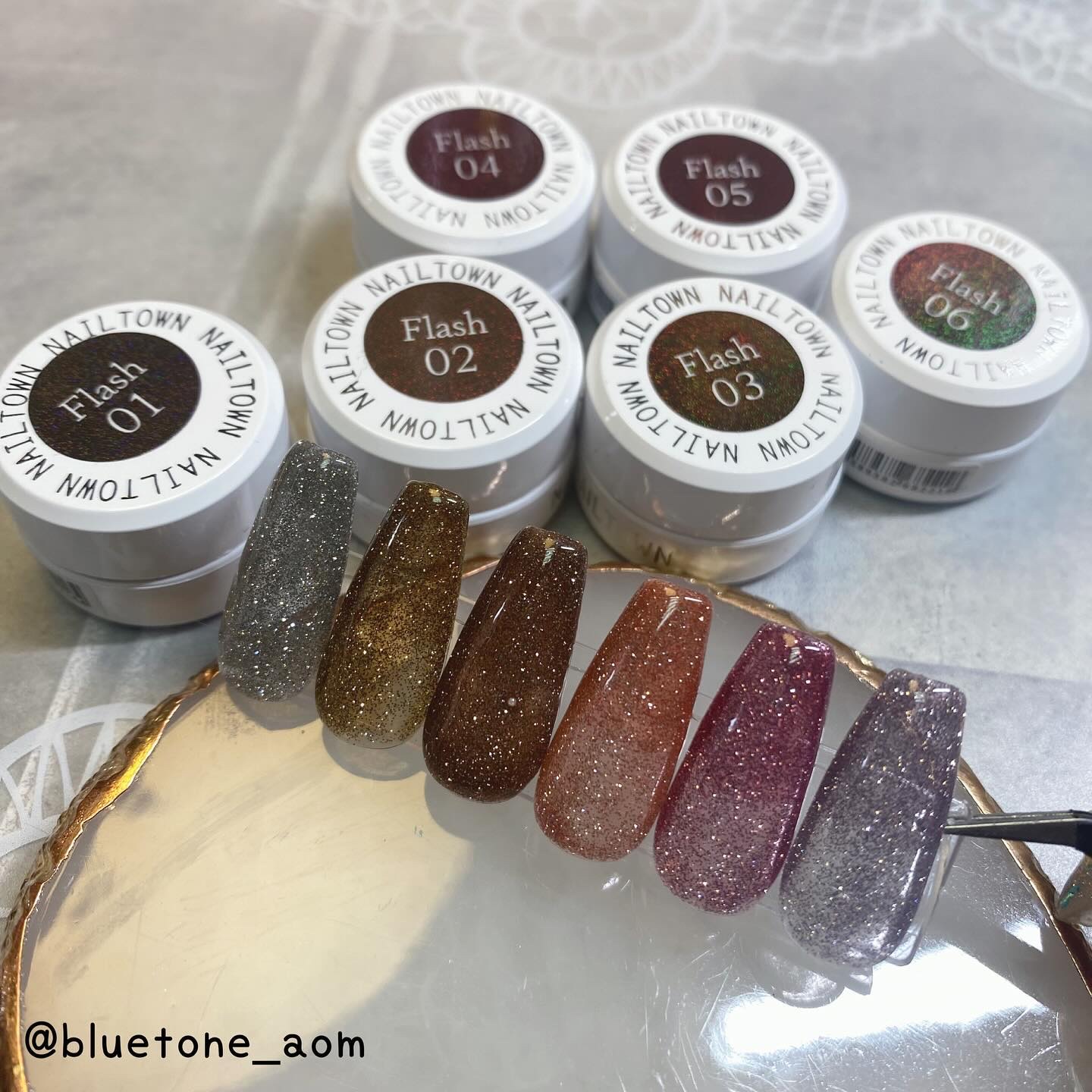 ネイルタウンジェル フラッシュジェル 02 ブラウン/NAILTOWN/ジェルネイルを使ったクチコミ（2枚目）