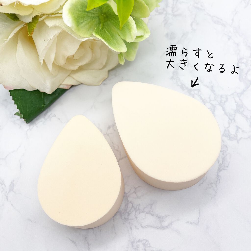 ハイドロ メイクアップスポンジ ウォータードロップ/THE TOOL LAB/パフ・スポンジを使ったクチコミ(4枚目)