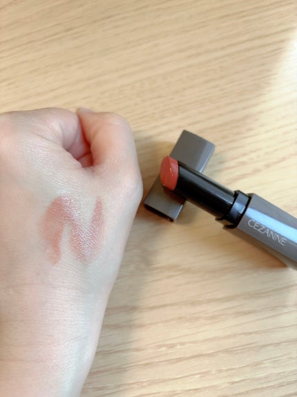 リップカラーシールド 01 フィグブラウン/CEZANNE/口紅を使ったクチコミ(3枚目)