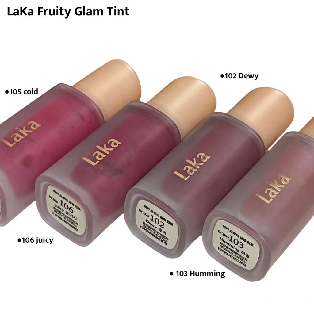 ☁️ #3のレビュー

《LaKa フルーティーグラムティント》

＊ 102Dewy/103Humming/105cold/106juicy

届いてから新品未開封&冷暗所保管でしたが
かなり分離してしまっていた
ラカのフルーティーグラム