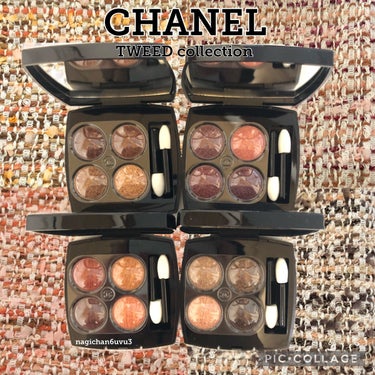 CHANEL
レ キャトル オンブル ツイード
01 ツイード キュイヴレ
02 ツイード プールプル
03 ツイード フォーヴ
04 ツイード ブラン エ ローズ

9/9〜発売の商品ですが、オンライ