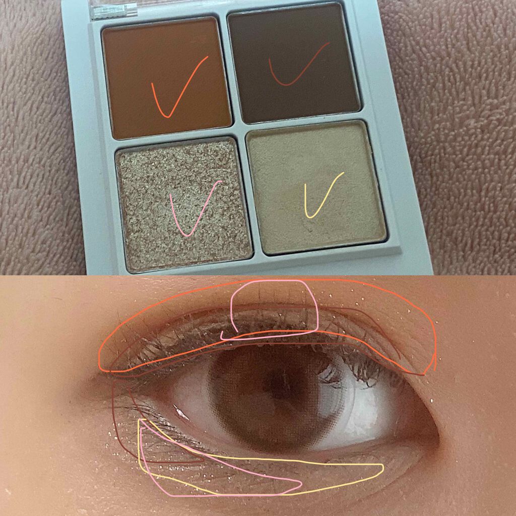 THE アイパレR/b idol/アイシャドウパレットを使ったクチコミ（3枚目）