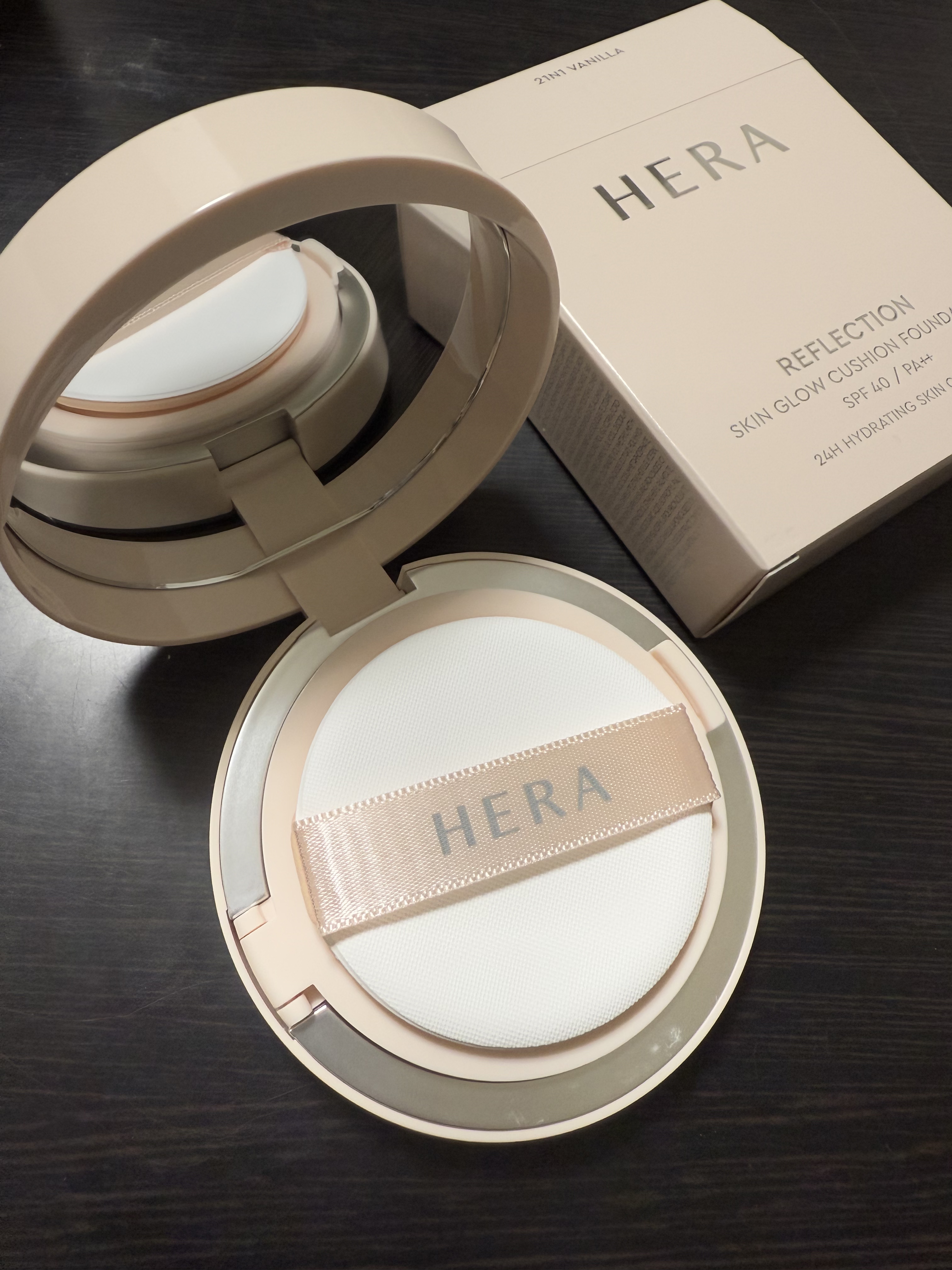 リフレクション スキン グロウ クッション ファンデーション 21C1 ローズバニラ/HERA/クッションファンデーションを使ったクチコミ（2枚目）