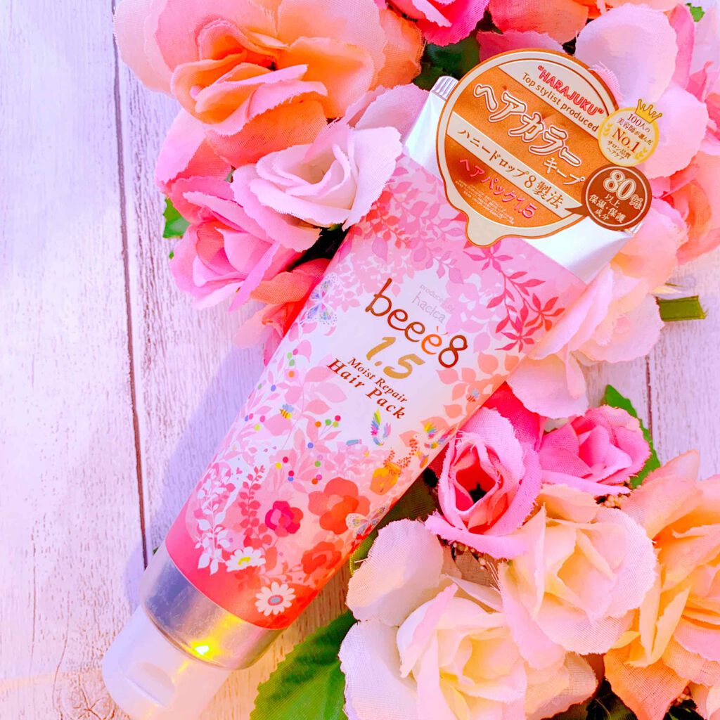 beee8 カラーキープ ヘアパック 1.5のクチコミ「ヘアカラーでアルカリ性に傾いた髪のpHバランスを整えて、カラーの褪色を防ぐヘアパック。
色持ち.....」（1枚目）