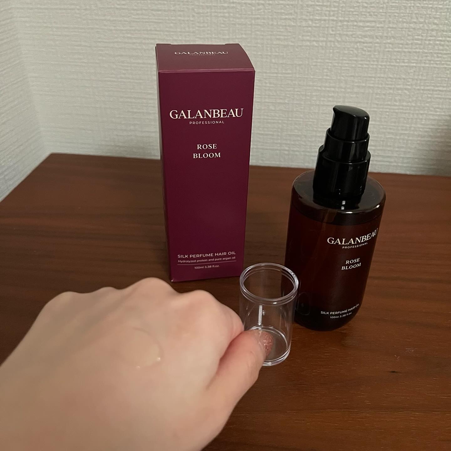 シルクパフュームヘアオイル（ローズブルーム）/ガランビュー/ヘアオイルを使ったクチコミ（2枚目）