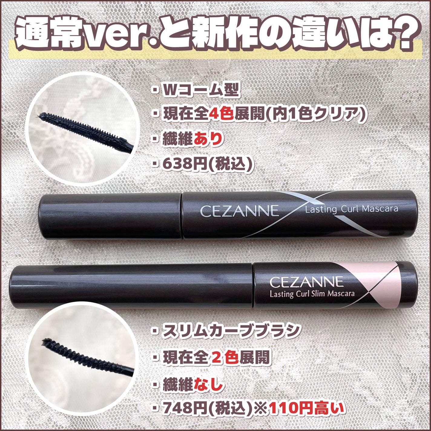 耐久カールマスカラ/CEZANNE/マスカラを使ったクチコミ(3枚目)