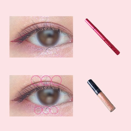 リキッド グリッター シャドウ/rom&nd/グリッターを使ったクチコミ(3枚目)