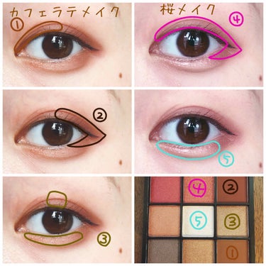 UR GLAM　BLOOMING EYE COLOR PALETTE/U R GLAM/パウダーアイシャドウを使ったクチコミ（4枚目）