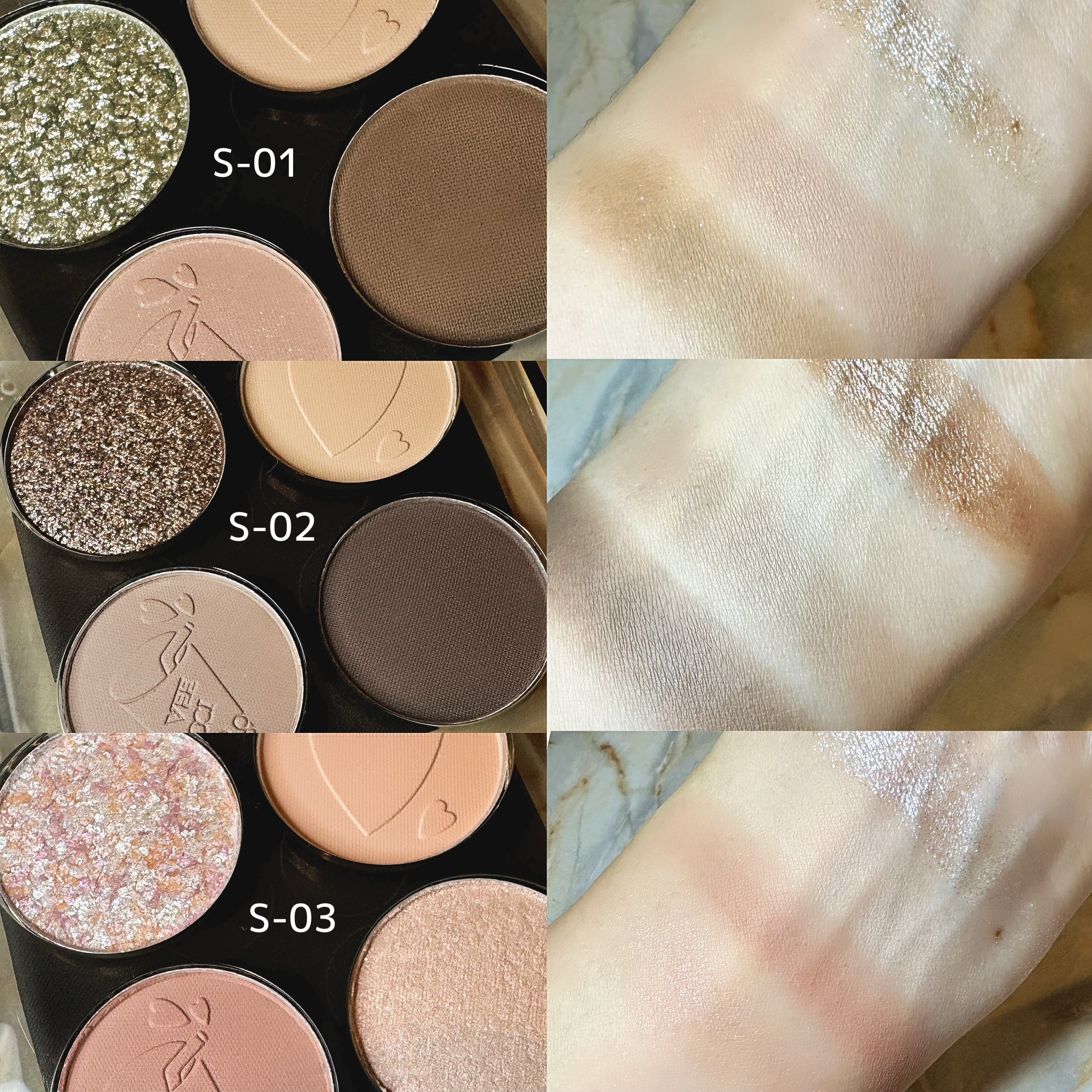 スカーレットハートシリーズ4色アイシャドウ/VEECCI/アイシャドウパレットを使ったクチコミ（2枚目）