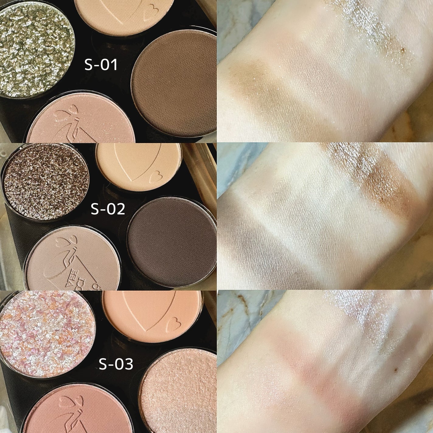 スカーレットハートシリーズ4色アイシャドウ/VEECCI/アイシャドウパレットを使ったクチコミ(2枚目)