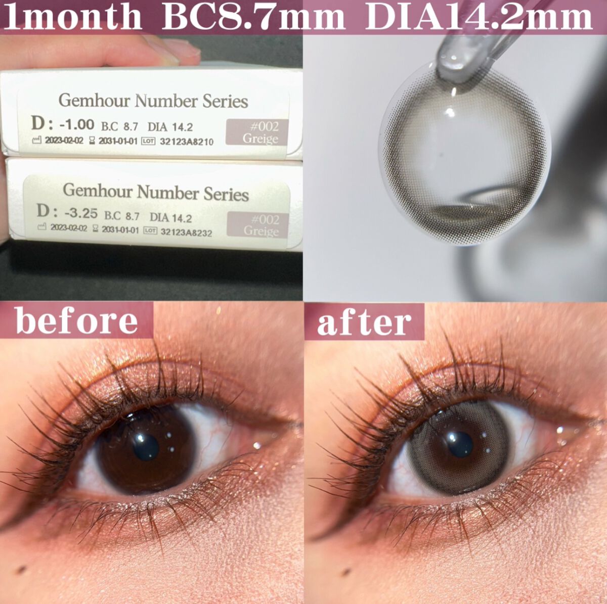 Gemhour/Hapa kristin/カラーコンタクトレンズを使ったクチコミ（2枚目）