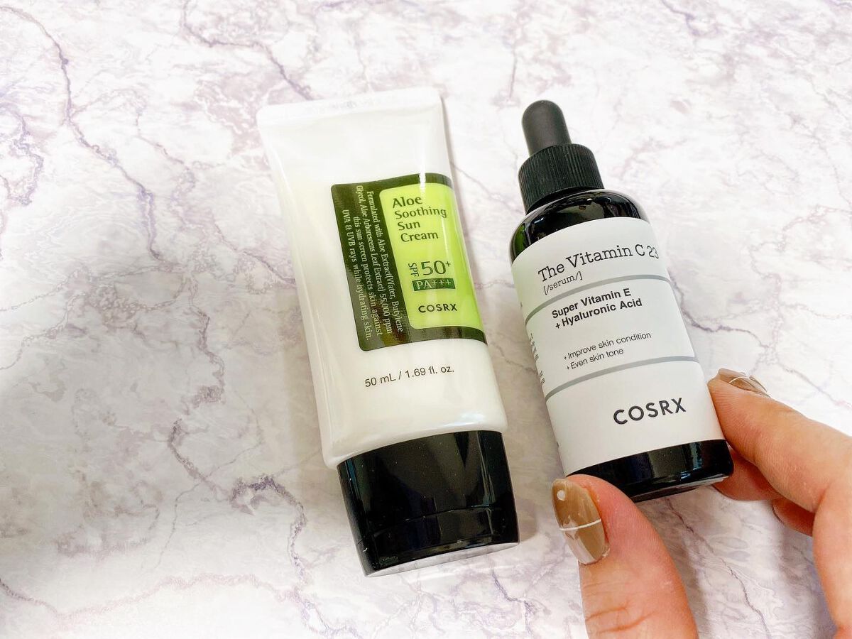 アロエスージングUVクリーム SPF50+ PA+++/COSRX/日焼け止めクリームを使ったクチコミ(1枚目)