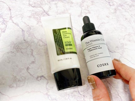 アロエスージングUVクリーム SPF50+ PA+++/COSRX/日焼け止めクリームを使ったクチコミ(1枚目)