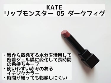 リップモンスター 05 ダークフィグ/KATE/口紅を使ったクチコミ（2枚目）