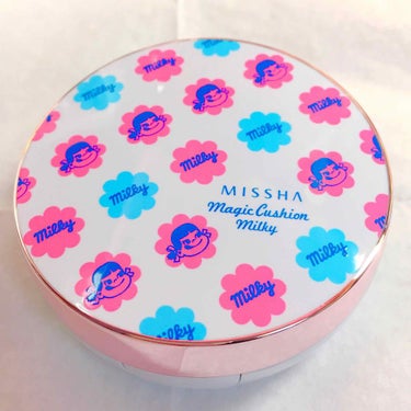 MISSHA M クッションベース（ミルキー）のクチコミ「パッケージが可愛くて思わず購入してしまいました笑🍬


✨ミシャ  M クッションベース(ミル.....」（1枚目）