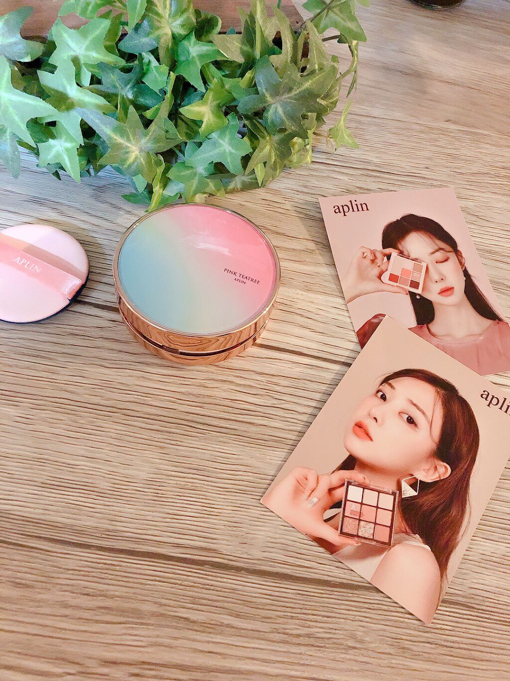 ピンクティーツリーカバークッション/APLIN/クッションファンデーションを使ったクチコミ（1枚目）