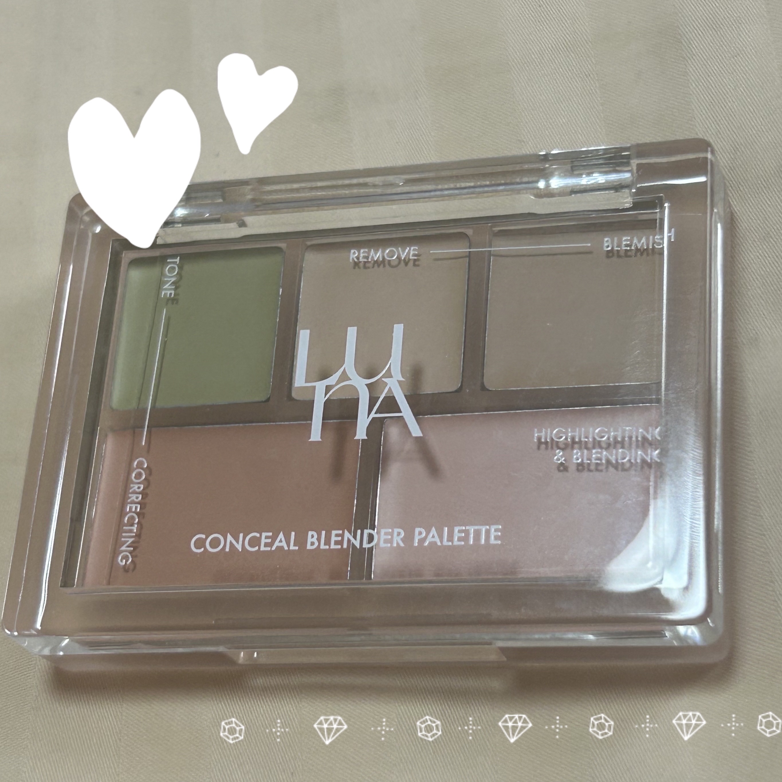 コンシールブレンダーパレット/LUNA/パレットコンシーラーを使ったクチコミ（1枚目）