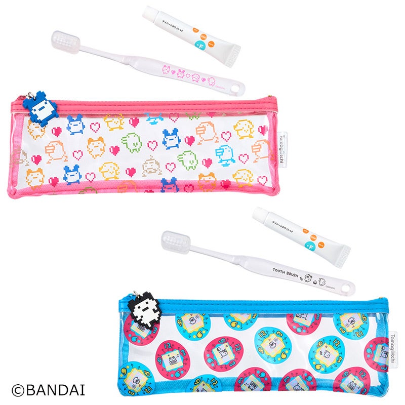 ポーチ付き歯ブラシセット ブルー