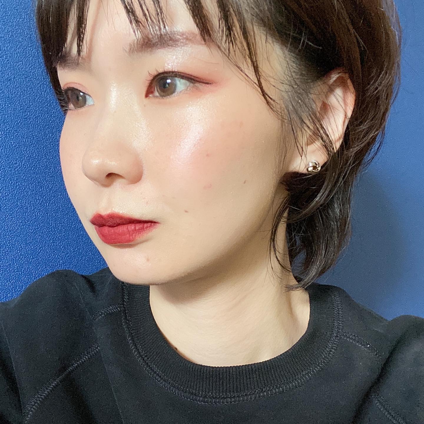 スーパーマットリップ＆チークマッド/INTO U/口紅を使ったクチコミ（2枚目）