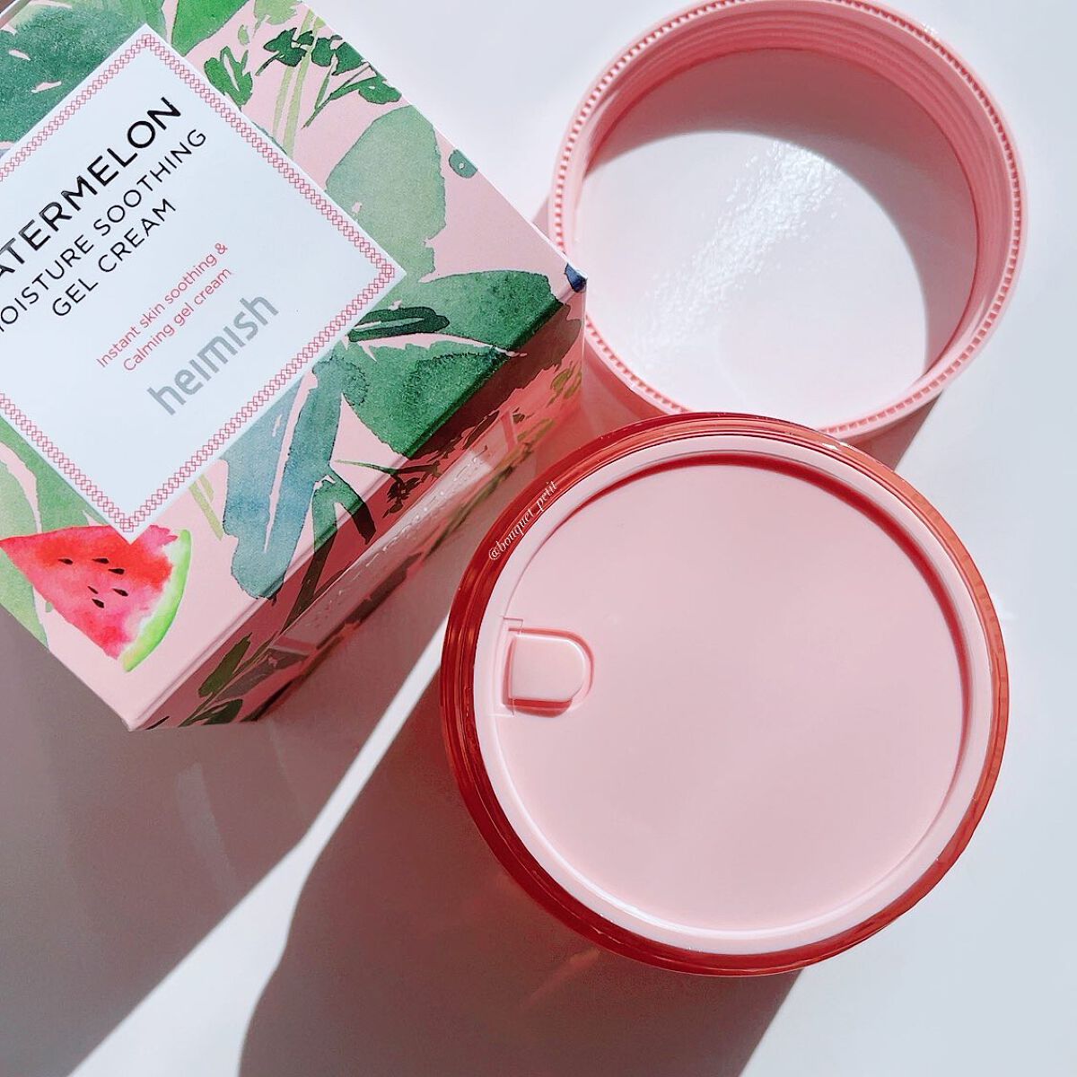 ウォーターメロン モイスチャーサージゲルクリーム/heimish/フェイスクリームを使ったクチコミ（3枚目）