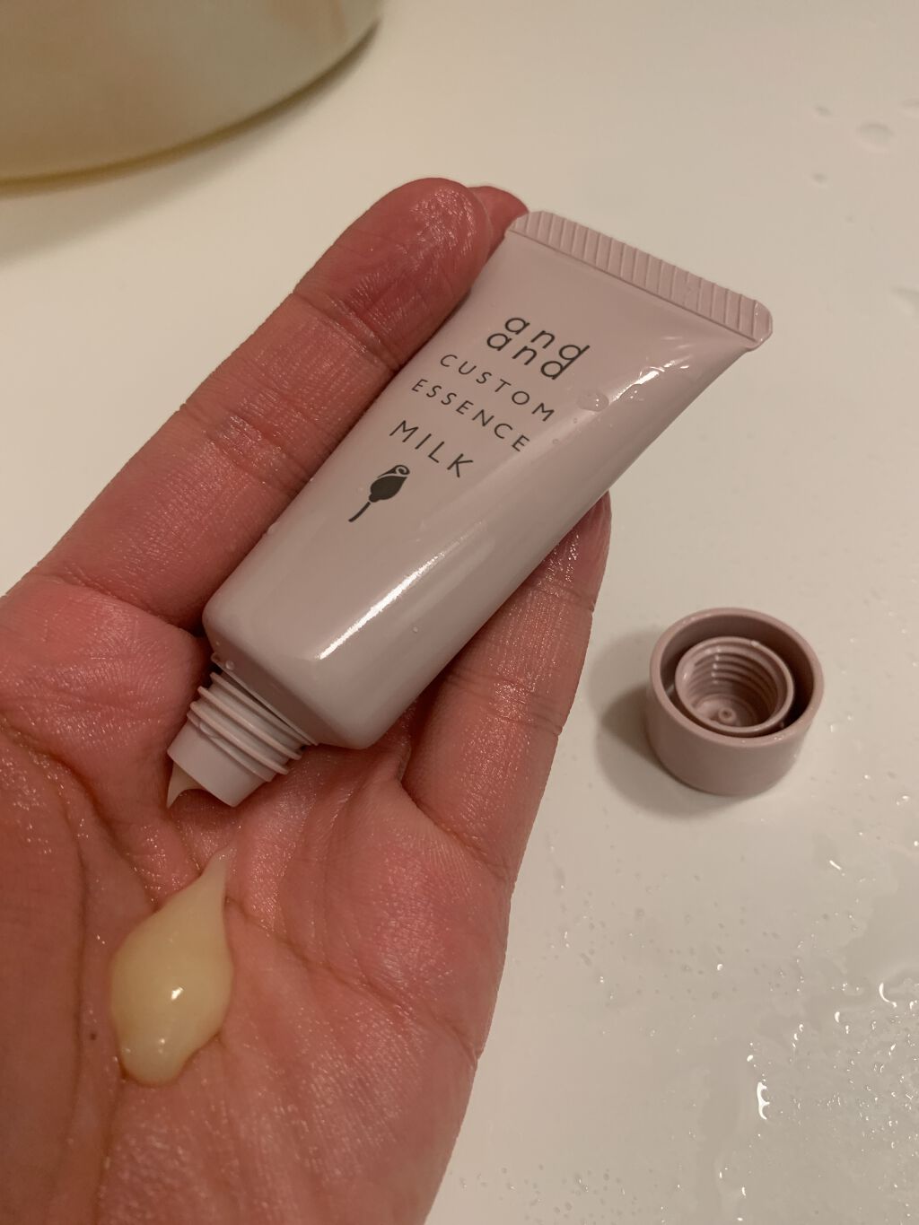 カスタムエッセンス するんと まとまるミルク/and and/洗い流すヘアトリートメントを使ったクチコミ(3枚目)