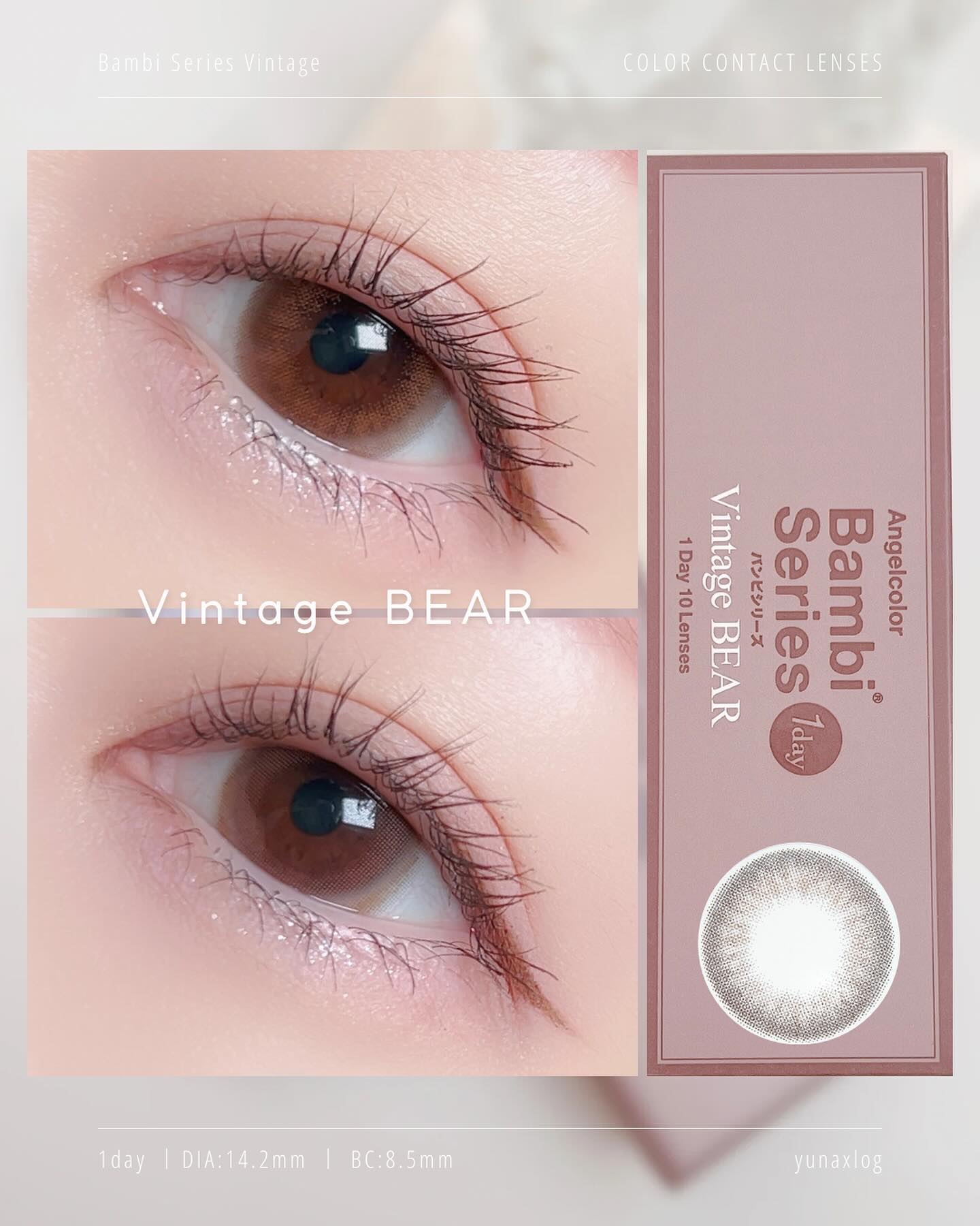 Angelcolor Bambi Series Vintage 1day ヴィンテージラベンダー/AngelColor/ワンデー（１DAY）カラコンを使ったクチコミ（3枚目）