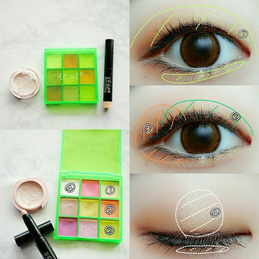 UR GLAM BLOOMING EYE COLOR PALETTE/U R GLAM/アイシャドウパレットを使ったクチコミ(2枚目)
