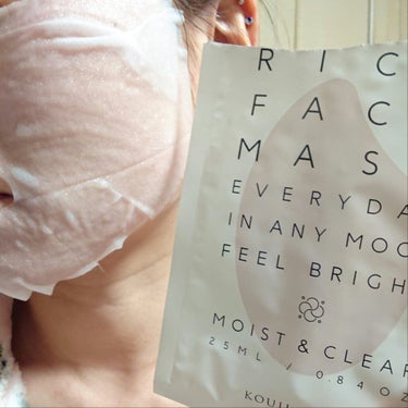 RICE FACE MASKライスバリアフェイスマスク MOISTCLEAR/KOUJIHIME/シートマスク・パックを使ったクチコミ（6枚目）