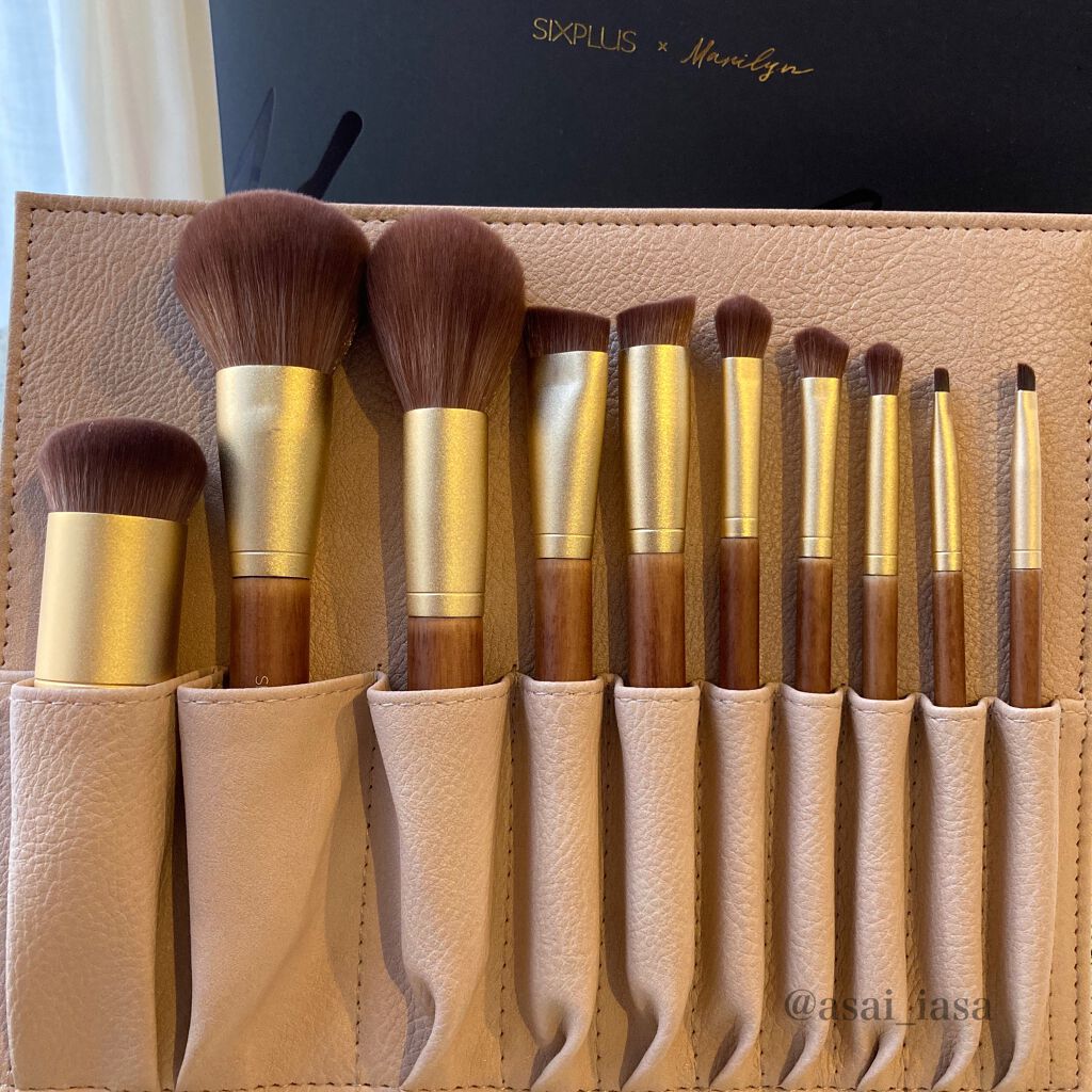 SIXPLUS X MARILYN 10本メイクアップブラシセット/SIXPLUS/メイクブラシを使ったクチコミ(1枚目)