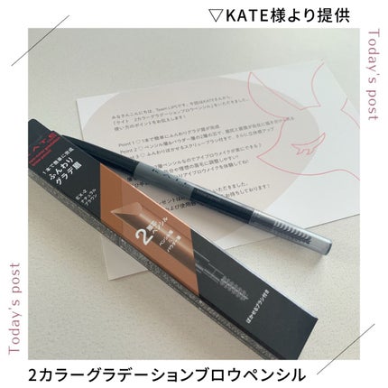 2カラーグラデーションブロウペンシル/KATE/アイブロウペンシルを使ったクチコミ(1枚目)