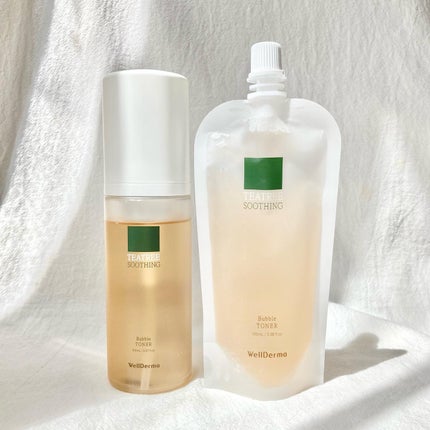 ティーツリースーディングバブルトナー150ml+詰め替え用100mlセット/WellDerma/化粧水を使ったクチコミ(5枚目)