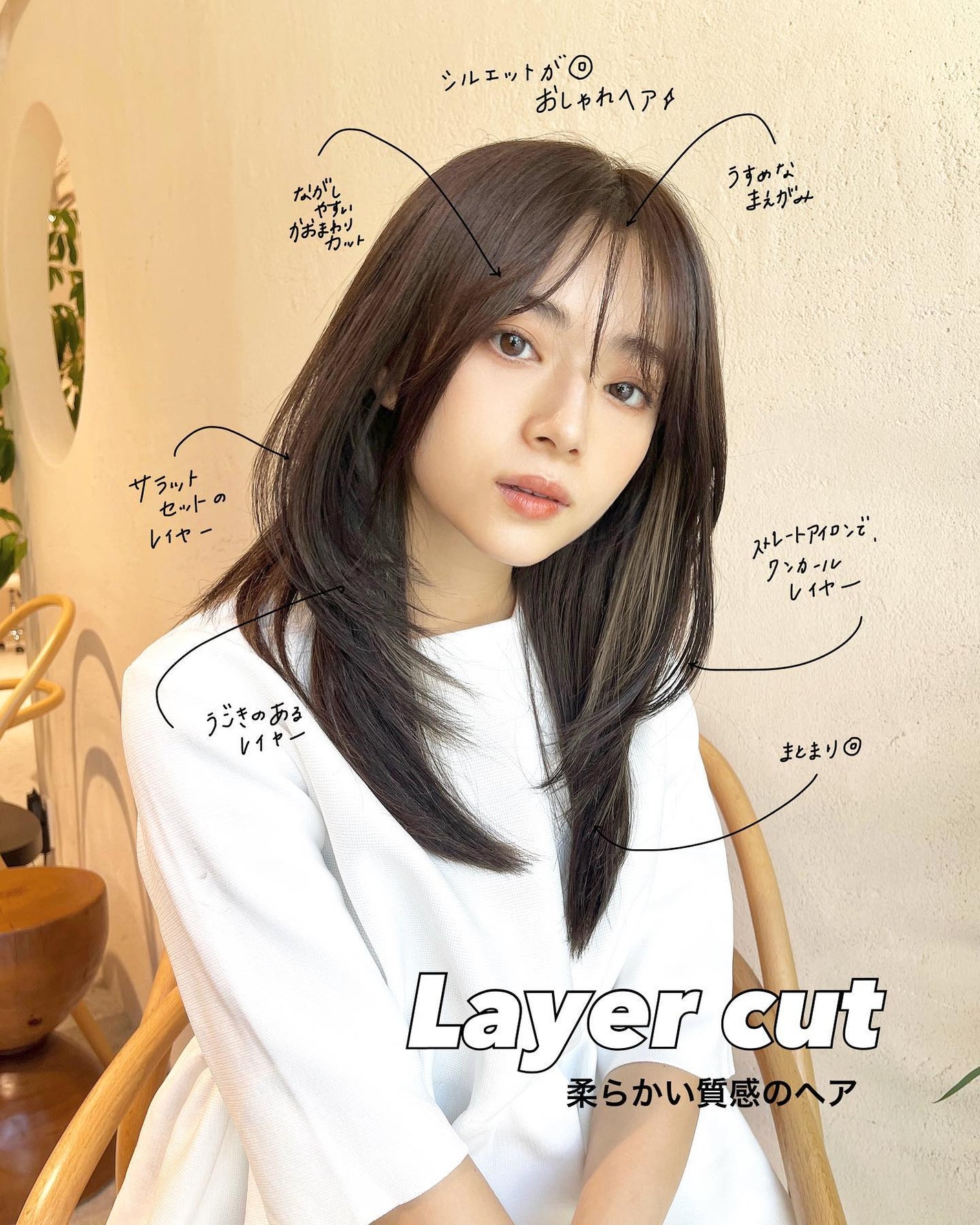 HARUNA on LIPS 「人気スタイル🌸柔らかいレイヤー🫶ストレートアイロンで作れる動き..」(1枚目)