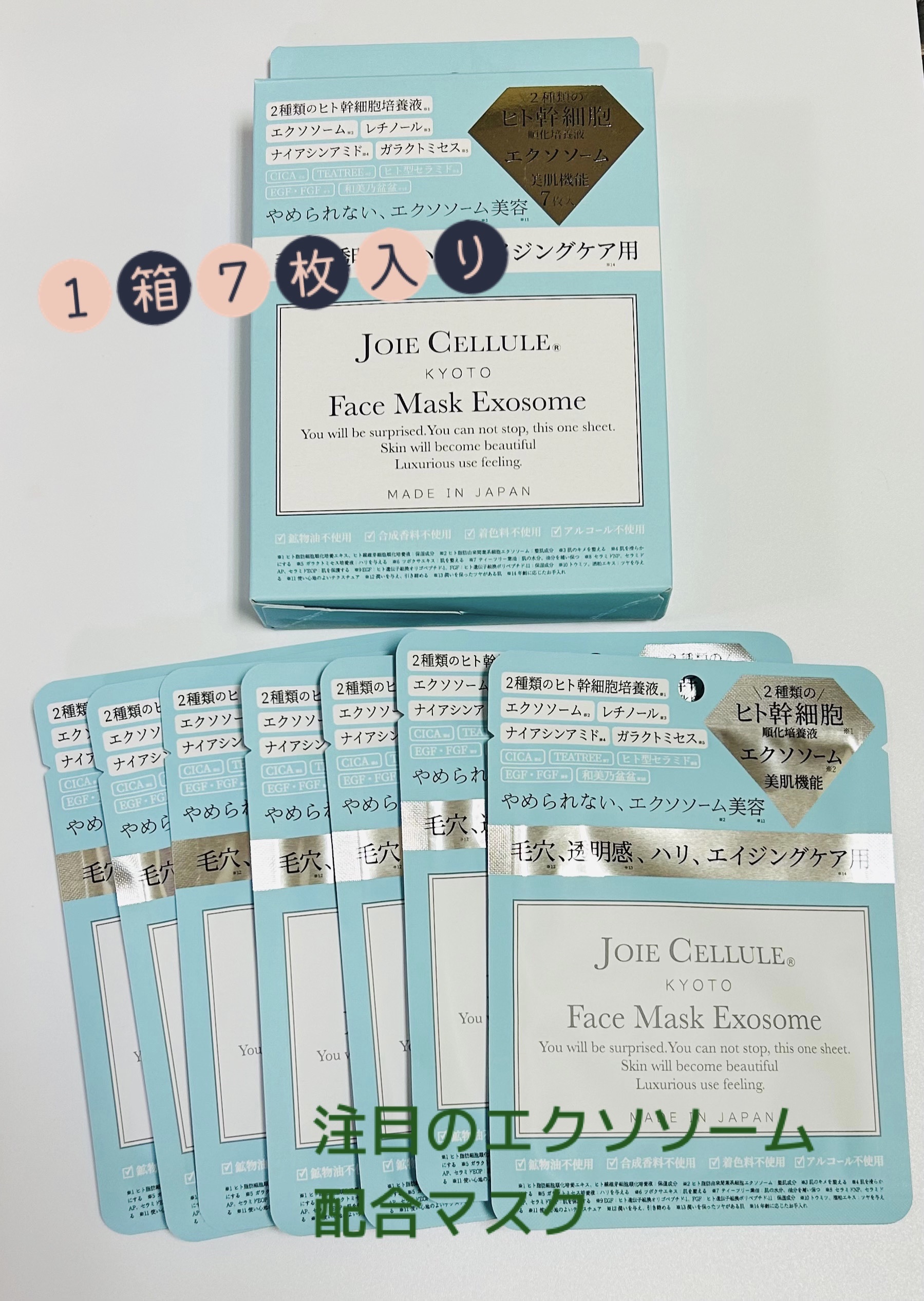 ジョワセリュール フェイスマスク エクソソーム/JOIE CELLULE/シートマスク・パックを使ったクチコミ（2枚目）