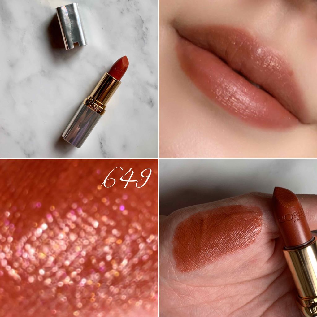 カラーリッシュ ルルージュ  ヌードナクレ コレクション 649 ムーンライトグレイス/ロレアル パリ/口紅を使ったクチコミ（3枚目）