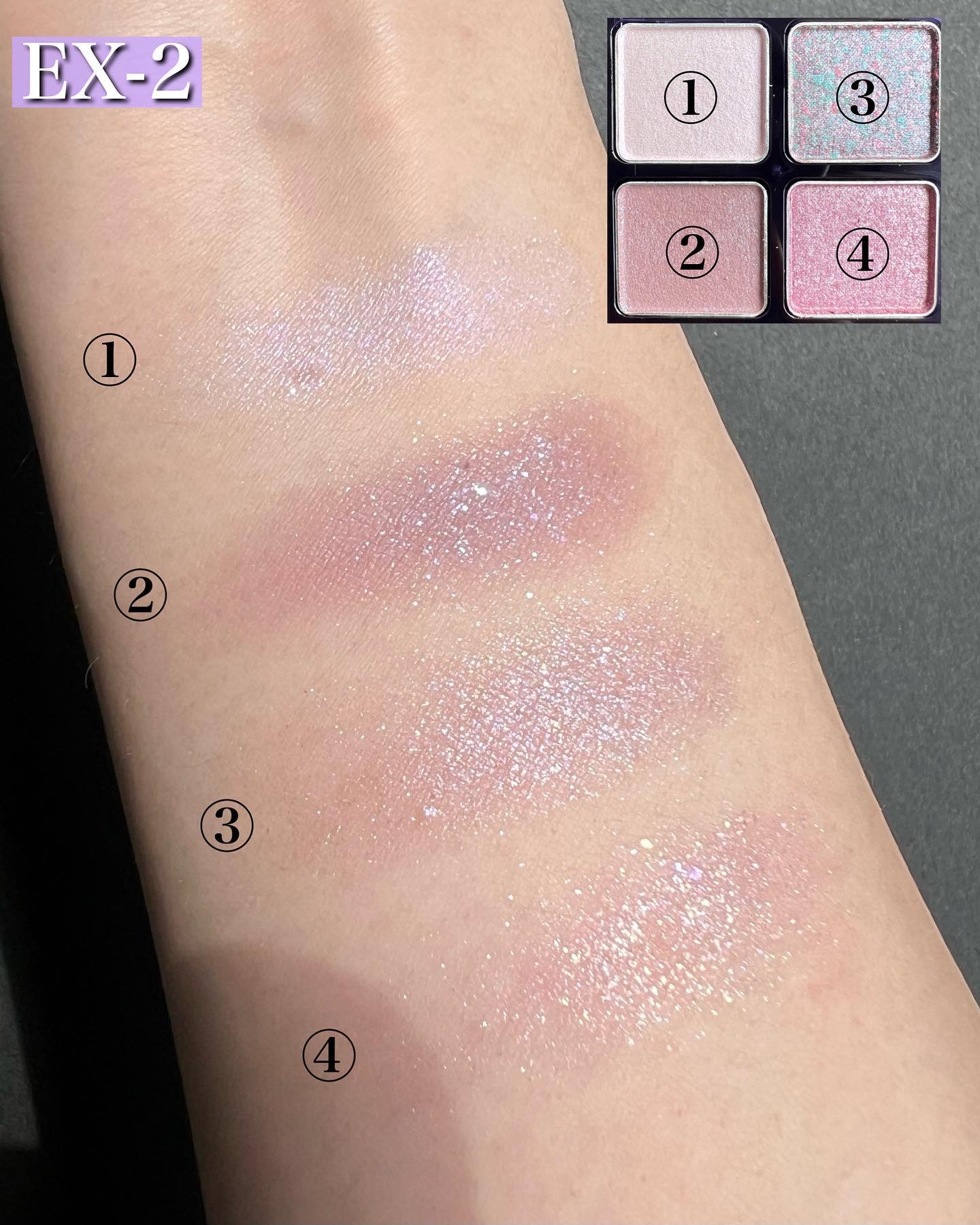 ビーチバカンスグリッターパレット EX-2スターリーナイトオーシャン：深夜の月あかりが水面に映し出される海/KATE/アイシャドウパレットを使ったクチコミ（3枚目）