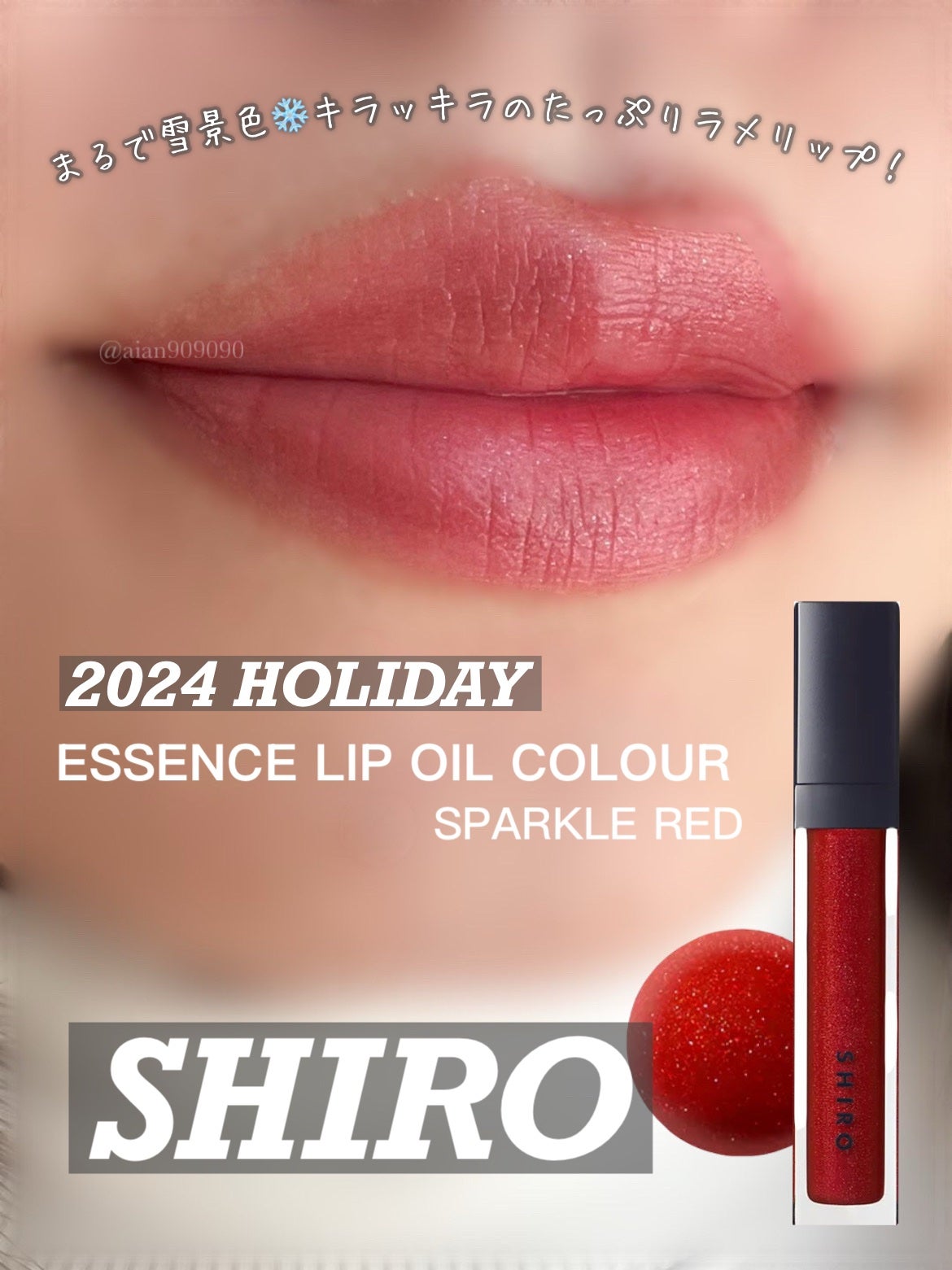 SHIRO エッセンスリップオイルカラー 2024年ホリデー SHIRO エッセンスリップオイルカラー 2024年ホリデー 限定色