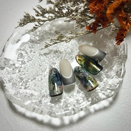 マグネティックアートジェル グレーシリーズ/mon petit lapin/ジェルネイルを使ったクチコミ(2枚目)