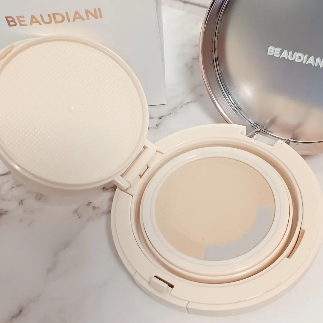 メッシュタイトアップクッション/BEAUDIANI/クッションファンデーションを使ったクチコミ(2枚目)