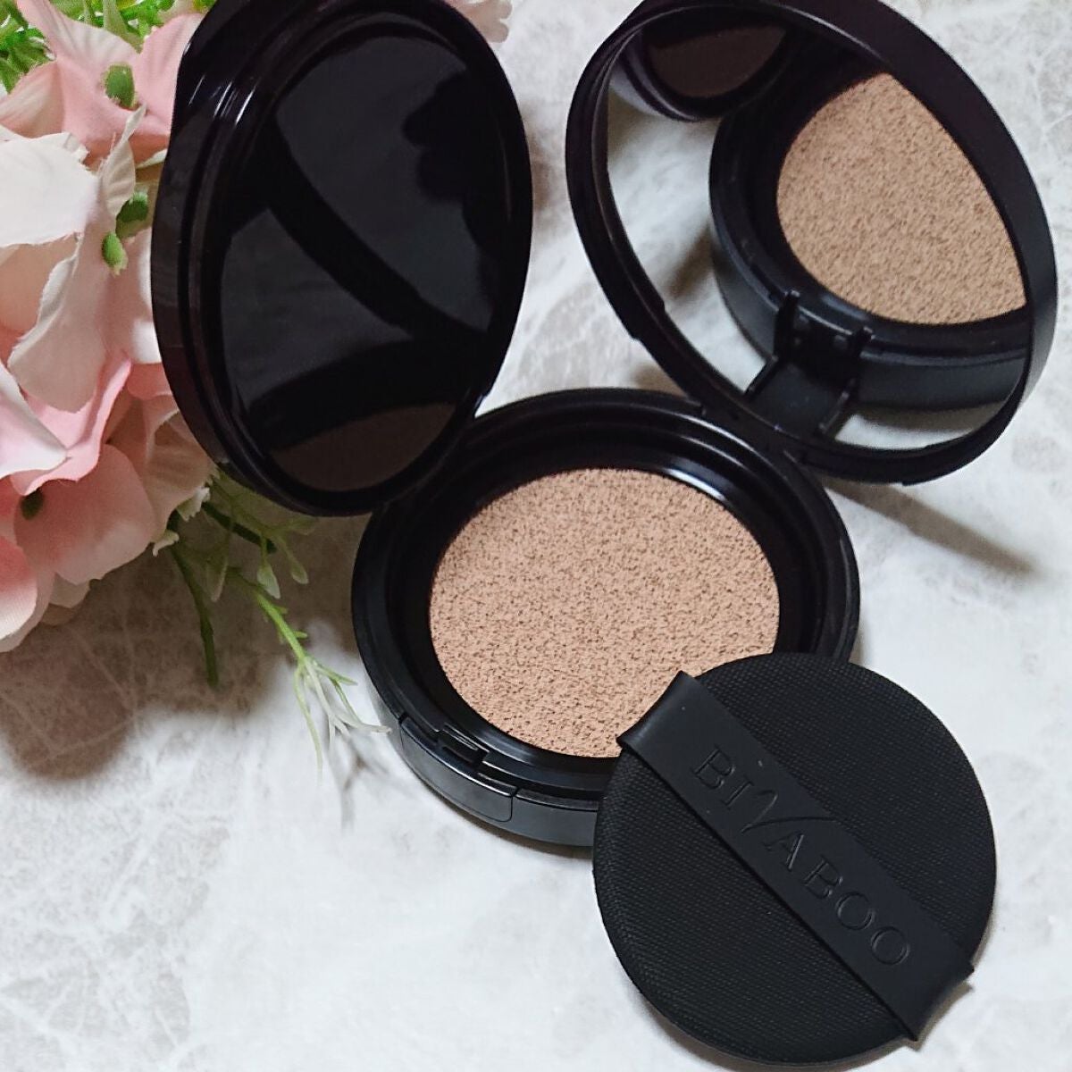 ベルベットジュエルクッション/BIVABOO/クッションファンデーションを使ったクチコミ(5枚目)