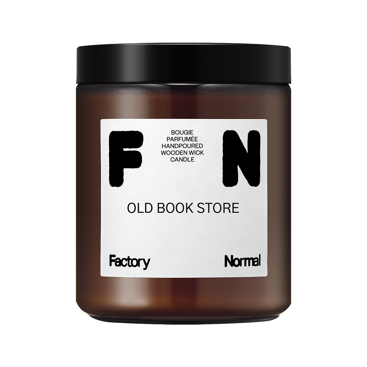 Factory Normal 茶色い瓶 ウッド芯 キャンドル - Old Book Store