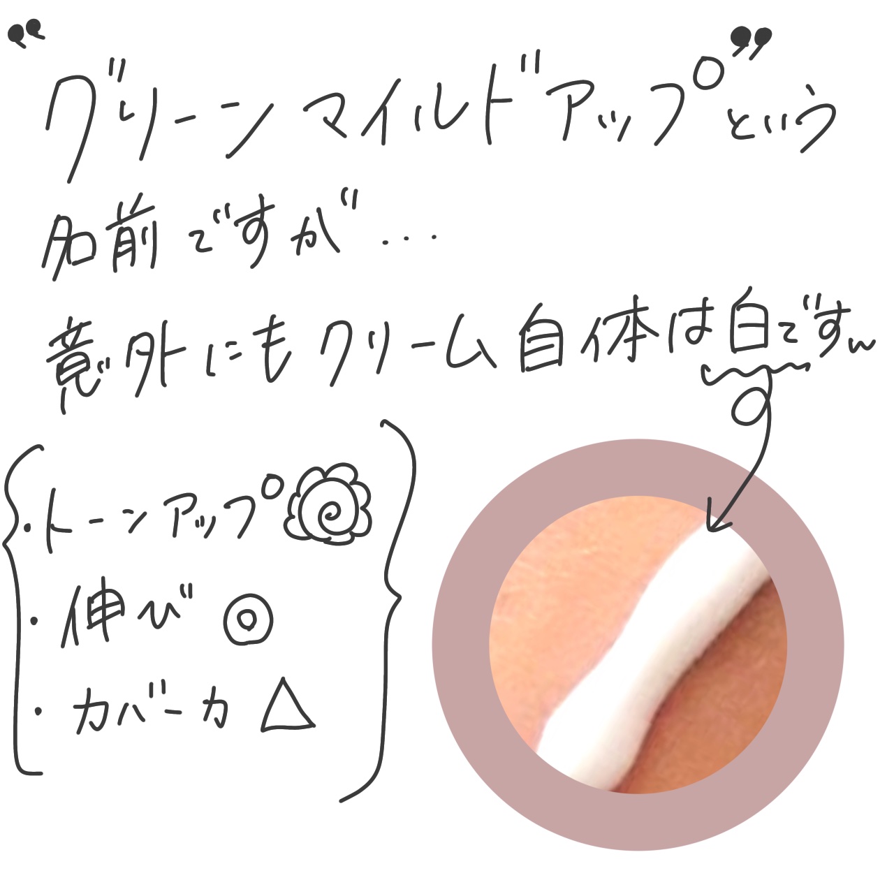 グリーンマイルドアップサンプラス/Dr.G/日焼け止めクリームを使ったクチコミ（2枚目）