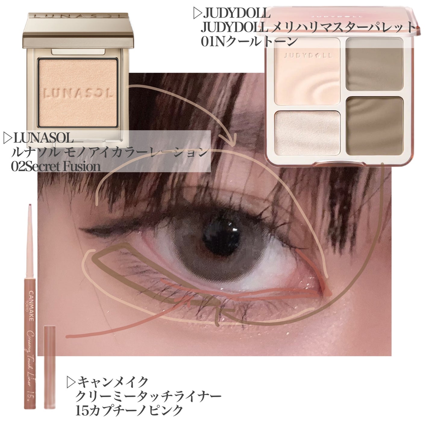 クリーミータッチライナー/キャンメイク/ジェルアイライナーを使ったクチコミ(3枚目)