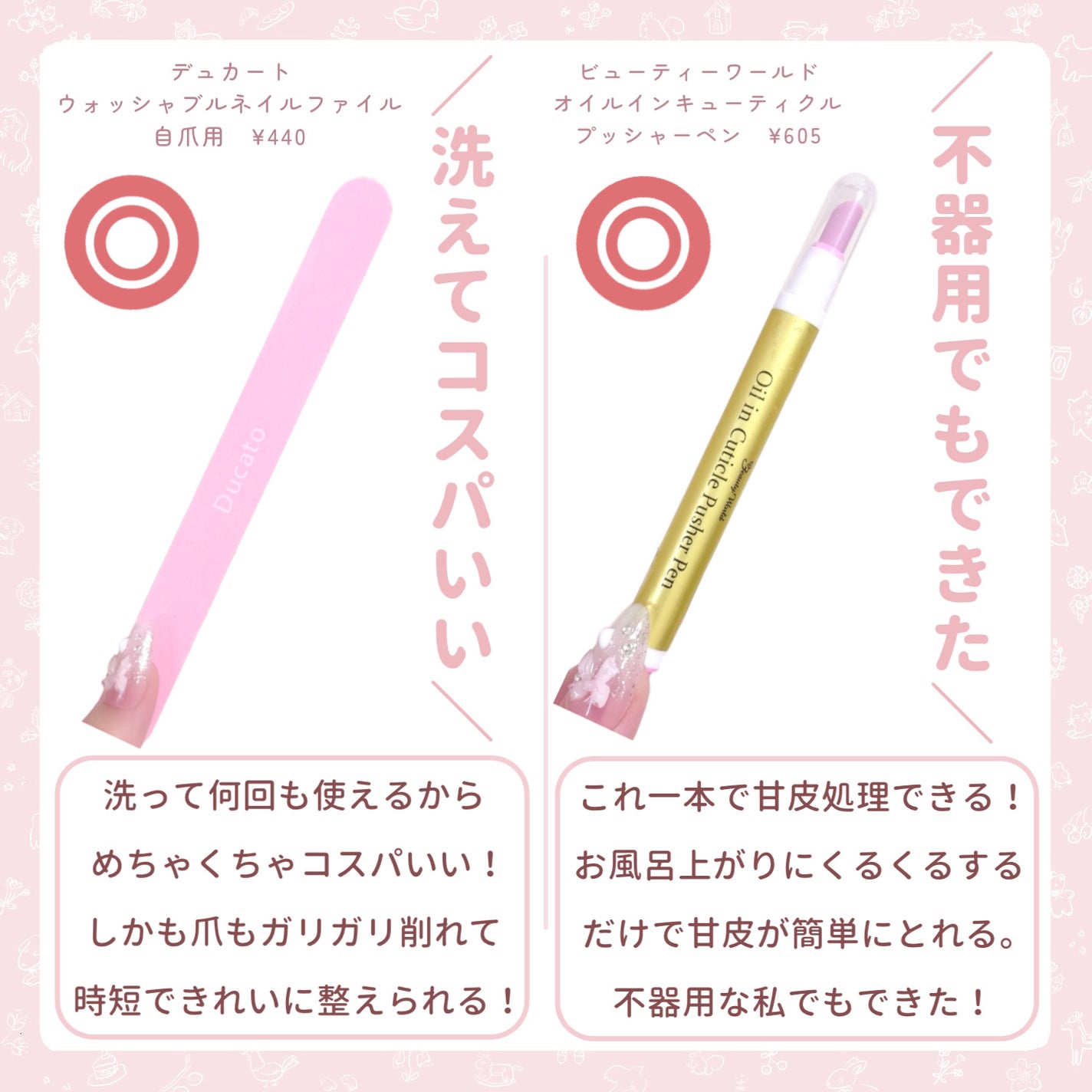 ウォッシャブルネイルファイル 自爪用/デュカート/ネイル用品を使ったクチコミ(3枚目)