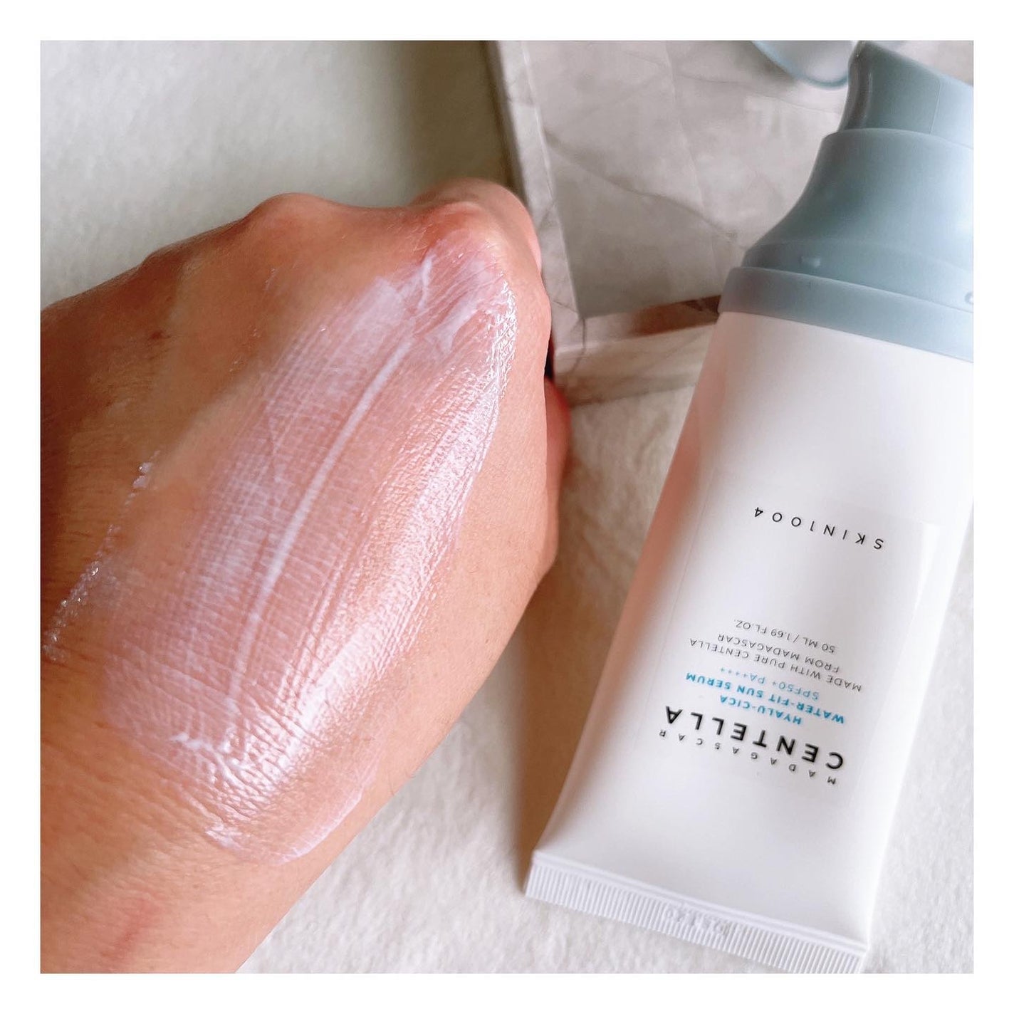 ヒアルーシカ ウォーターフィット サンセラム/SKIN1004/日焼け止めローションを使ったクチコミ(5枚目)