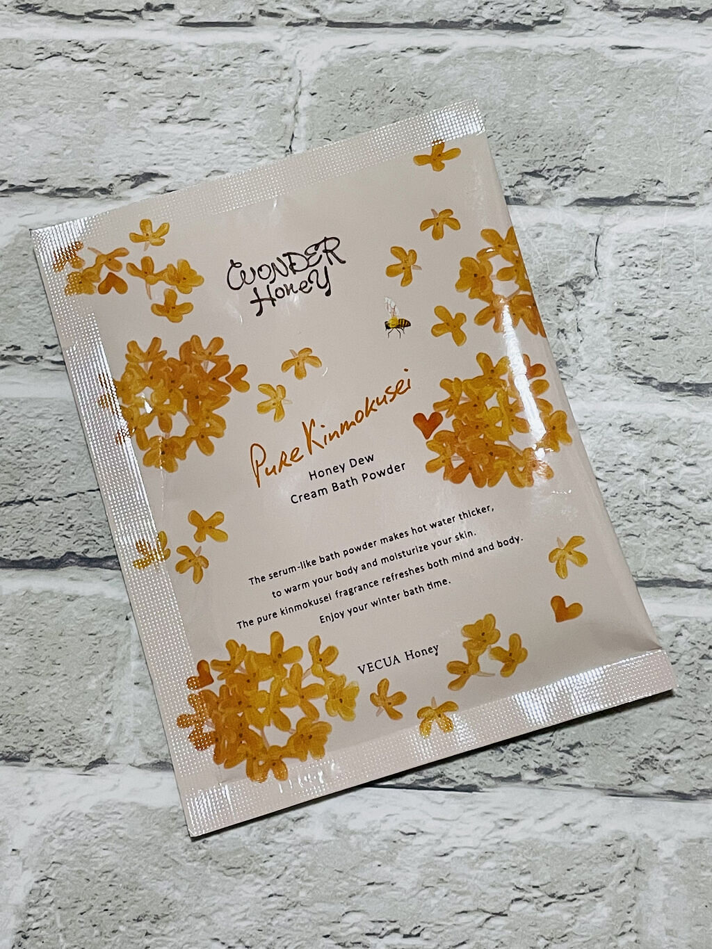 ワンダーハニー　とろとろふんわりクリームバス ピュアキンモクセイ/VECUA Honey/炭酸系入浴剤を使ったクチコミ（2枚目）